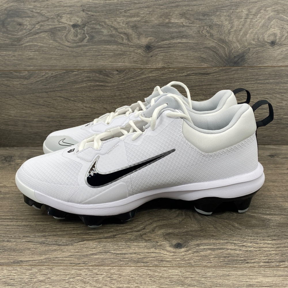 Nike Force 9 Trout Pro MCS Low Baseball Cleats Mens 11 White Black FZ0915-101